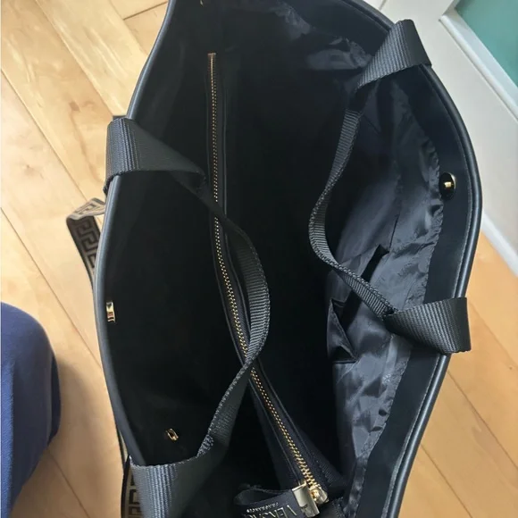 Versace Black Tote with Gold Accents - Picture 5 of 5